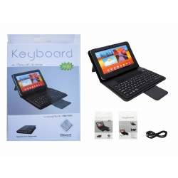 Bluetooth Leather Keyboard Case for Samsung Galaxy Tab Tablet P6800 7.7 Black