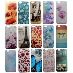 Fashion Colorful Slim Hard Plastic Case Cover iPhone 6/6s Flower Heart Bear Love