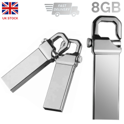 Carabiner Memory Stick Drive 8GB Real Capacity Portable Mini Metal USB 2.0