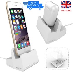 Desktop Charging Charger Dock Stand Station For Airpods iPhone 6 X 8 7 7Plus