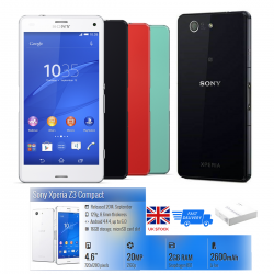 NEW Sony Xperia Z3 Compact D5803 16GB 20.7MP RAM 2GB Unlocked Android Smartphone