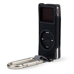 Details about  Belkin iPod Nano Black Carabiner Leather Case 1G 2G F8Z057-BLK BLACK