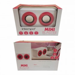Genuine Stylish design Intempo Wooden Mini Blaster EE0996WP White Pink