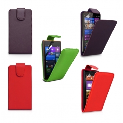 Leather Effect Flip Case Cover & Screen Protector for Nokia Lumia 1320